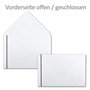 Lot de 50 enveloppes de condoléances blanches avec trait de deuil noir - Format DIN C6 - 114 x 162 mm - Collage humide sans fenê