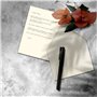 Lot de 25 feuilles de papier à lettre DIN A5 avec enveloppes C6 - Blanc naturel - Fermeture adhésive (blanc) - Papier à lettre m