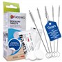 VIOKS Lot de 4 tablettes détartrantes pour 2 applications de rechange pour machines à café Bosch Siеmens 311909 + 5 brosses de n