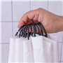 Anneaux pour Rideaux de Douche, 24 pièces, en Noir, Taille 46 x 29 mm, Anneaux de Douche en Plastique Robuste, Attache de Assez 