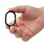 Anneaux pour Rideaux de Douche, 24 pièces, en Noir, Taille 46 x 29 mm, Anneaux de Douche en Plastique Robuste, Attache de Assez 