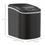Machine à glaçons HOMCOM, machine à glaçons 1,3 L avec réservoir d'eau 2,2 L, 12 kg/24h Ice Maker avec pelle et panier, 2 taille