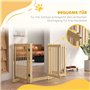 PawHut barrière de sécurité Chien en 4 Parties, 204 x 75 cm Barrière de sécurité Pliable avec portillon, barrière pour Chien ind