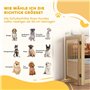 PawHut barrière de sécurité Chien en 4 Parties, 204 x 75 cm Barrière de sécurité Pliable avec portillon, barrière pour Chien ind