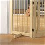 PawHut barrière de sécurité Chien en 4 Parties, 204 x 75 cm Barrière de sécurité Pliable avec portillon, barrière pour Chien ind