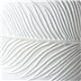Pot de Fleurs Blanc Cassé en Fibres d'Argile Rond Cache-Pot 35 x 35 x 33 cm Ftero