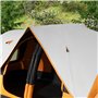 Outsunny Tente de camping tunnel pour 8 personnes, avec crochets lumineux, fenêtre en maille, 2 pièces, coupe-vent, tente famili