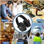 Procase Casque Anti Bruit Adult, Pliable Réglable Grand Confort, avec Une Atténuation de SNR 34dB, Coquilles Extra Plates, Serre