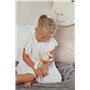 Grünspecht 336-V4 Doudou chauffant en forme de mouton pour bébé et enfant en bas âge, coussin chauffant en graines de colza avec