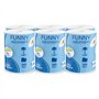 Funny Jumbo Lot de 6 rouleaux d'essuie-tout XXL - 2 couches - 100% cellulose absorbante - 300 feuilles/rouleau - Avec poignée de