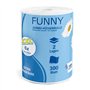Funny Jumbo Lot de 6 rouleaux d'essuie-tout XXL - 2 couches - 100% cellulose absorbante - 300 feuilles/rouleau - Avec poignée de
