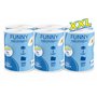 Funny Jumbo Lot de 6 rouleaux d'essuie-tout XXL - 2 couches - 100% cellulose absorbante - 300 feuilles/rouleau - Avec poignée de