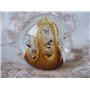 secretgarden-deco Presse Papier Orange Grandes Bulles Transparentes en Verre soufflé Style Murano