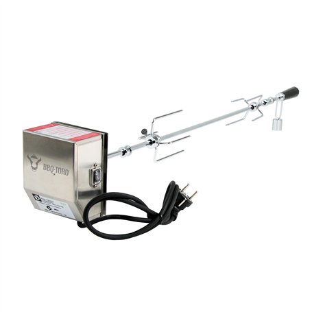 BBQ-TORO Set de Broche à Griller | 90 cm | avec Moteur en Acier Inoxydable | 220V - 240V | Broche rotative