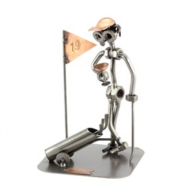 Steelman24 I Figurine en métal Golf Martini I Made in Germany I Idées Cadeaux I Sculpture d’Acier I Hommes de métal