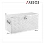 Arebos Boîte à Outils Boite de Rangement Transport Box Truckbox | Aluminium | 60 x 25 x 30 cm | 40L | Verrouillage avec 2 Clés |
