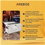 Arebos Boîte à Outils Boite de Rangement Transport Box Truckbox | Aluminium | 60 x 25 x 30 cm | 40L | Verrouillage avec 2 Clés |