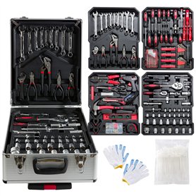 AREBOS Boîte à outils 1200 pièces Boîte à outils Coffret à outils Set à outils