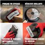 Poppstar 12x Éponges Abrasives 100x70x25mm (Grain 2X 60/80/100/120/180/220, lavables) pour Bois, Métal & Plastique