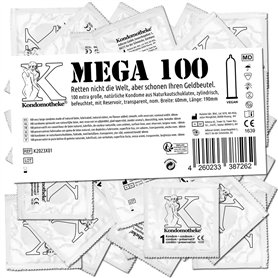 Kondomotheke MEGA Lot de 100 préservatifs XXL de 60 mm de largeur nominale
