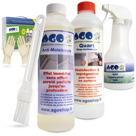AGO - Set de 4 pièces anti-moisissure - Concentré de haute qualité pour éliminer les moisissures rapidement et durablement dans
