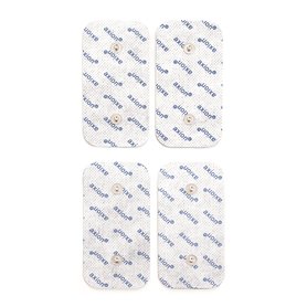 4 électrodes axion 10x5 cm | Compatibles avec les électrostimulateurs COMPEX | Patchs pour TENS et EMS réutilisables et autocoll