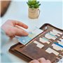 ALMADIH organiseur format A5 en cuir + calendrier 2025 + bloc-notes inclus, marron deluxe – Portefolio Porte documents Agenda pe