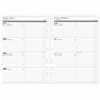 ALMADIH organiseur format A5 en cuir + calendrier 2025 + bloc-notes inclus, marron deluxe – Portefolio Porte documents Agenda pe
