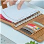 ALMADIH Agenda personnel format A5 en cuir + calendrier 2025 + bloc-notes inclus, marron deluxe – Portefolio Porte documents org