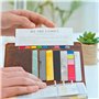 ALMADIH Agenda en cuir vrai A6 avec calendrier 2025 + bloc-notes - marron deluxe Portefolio Porte documents Timer Chemise de dos