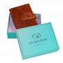 ALMADIH Agenda en cuir vrai A6 avec calendrier 2025 + bloc-notes - marron deluxe Portefolio Porte documents Timer Chemise de dos