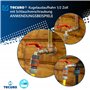 Ew-haustechnik Robinet en laiton nickelé à poignée Rouge pour raccord au mur 1/2"