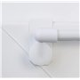 dekondo Lot de 2 crochets de fenêtre pour tringle à rideaux ou rideaux de vitrine (fixation latérale et haut), Métal, Blanc., 15