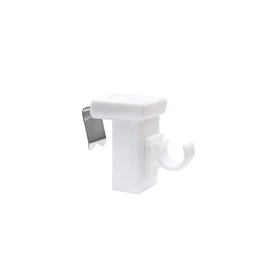 Dekondo Lot de 4 crochets de fenêtre pour la décoration - Blancs - Épaisseur de la fenêtre : 10-27 mm - Idéal pour insérer des t