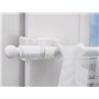 Dekondo Lot de 4 crochets de fenêtre pour la décoration - Blancs - Épaisseur de la fenêtre : 10-27 mm - Idéal pour insérer des t