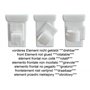 Dekondo Lot de 4 crochets de fenêtre pour la décoration - Blancs - Épaisseur de la fenêtre : 10-27 mm - Idéal pour insérer des t