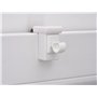 Dekondo Lot de 4 crochets de fenêtre pour la décoration - Blancs - Épaisseur de la fenêtre : 10-27 mm - Idéal pour insérer des t