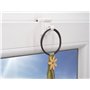 Dekondo Lot de 4 crochets de fenêtre pour la décoration - Blancs - Épaisseur de la fenêtre : 10-27 mm - Idéal pour insérer des t