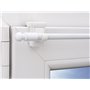 Dekondo Lot de 4 crochets de fenêtre pour la décoration - Blancs - Épaisseur de la fenêtre : 10-27 mm - Idéal pour insérer des t