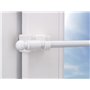 Dekondo Lot de 4 crochets de fenêtre pour la décoration - Blancs - Épaisseur de la fenêtre : 10-27 mm - Idéal pour insérer des t