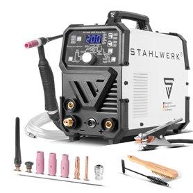 STAHLWERK Poste à souder 2 en 1 combiné DC TIG 200 Puls Pro - numérique
