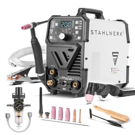 STAHLWERK Poste à souder 4 en 1 combiné DC TIG 200 Puls Pro CUT - compact & puissant