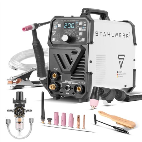 STAHLWERK Poste à souder 4 en 1 combiné DC TIG 200 Puls Pro CUT - compact & puissant