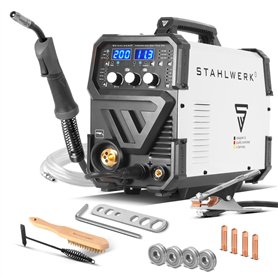 STAHLWERK Poste à souder 5 en 1 combiné MIG MAG 200 Puls Pro Inverter - ARC MMA