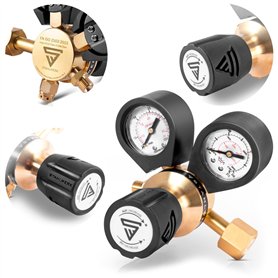 Réducteur de pression(Manométre) STAHLWERK pour ARGON /CO2 / gaz mixtes/gaz protecteur jusqu'à 200 bar et 32 L/min. pour machine