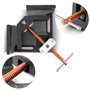 STAHLWERK WK-100 ST Serrage d'angle à souder avec ouverture de mâchoire de 100 mm pour fixer des pièces à 90° - 7 ans de garanti