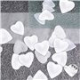 EinsSein 100x Pétales de Roses cœur 4cm Blanc Confetti Paillette Paillettes confiti Mariage Sortie eglise Decoration Table eglis