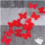 EinsSein 100x Pétales de roses Papillon 4cm rouge confetti paillette paillettes confiti mariage sortie eglise decoration table e
