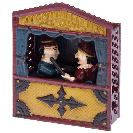 Tirelire en Forme de théâtre de marionnettes - Style Ancien - Fer
