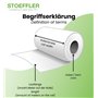 Stöffler Paper Rouleau de papier à patrons 91,4 cm x 20 m - 50 g/m² transparent - Parfait pour le découpage et la création de pa